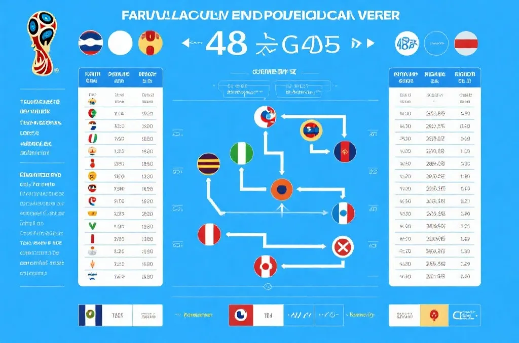 2026世界杯小组赛积分规则与出线路径示意图